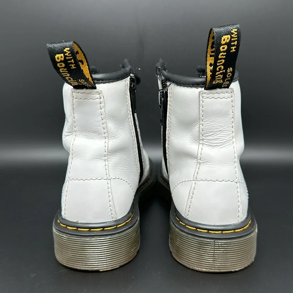 Dr Martens 1460 White Boots Youth‎ Sz 12